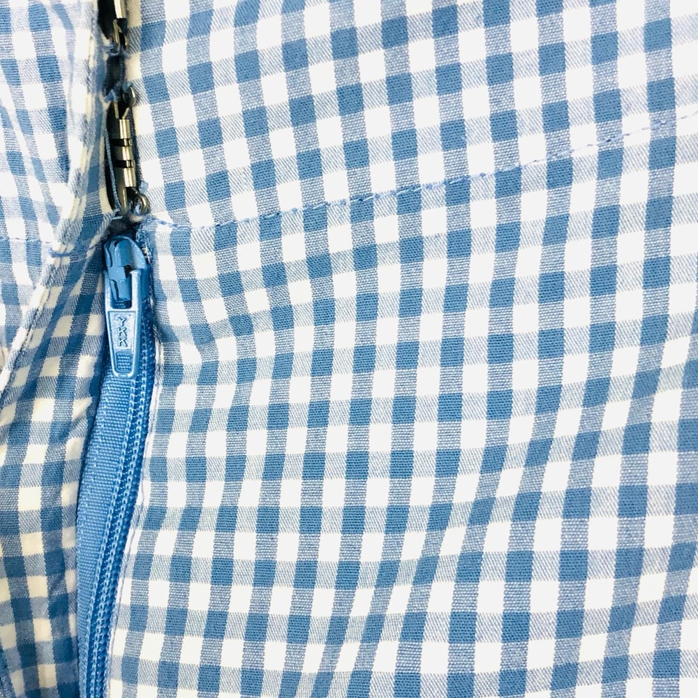 Grace Elements Blue & White Gingham Cropped Pants - image 5